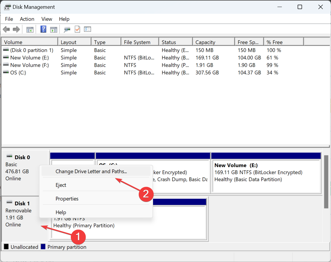 change drive letter to remove duplicate drives in windows 11