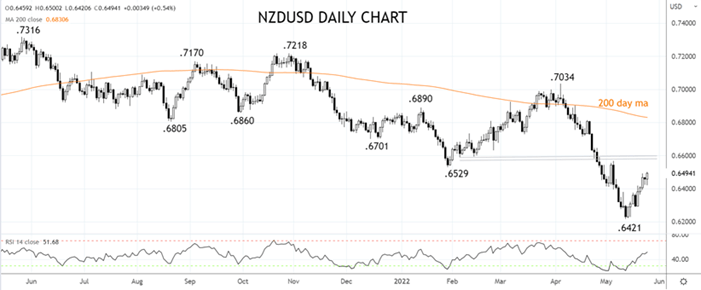 NZDUSD Daily Chart 25th of May